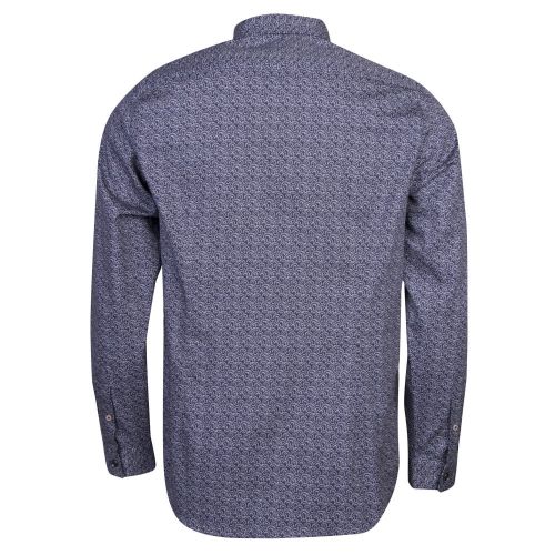 Mens Navy Lorrie Rounded Geo L/s Shirt 23662 by Ted Baker from Hurleys