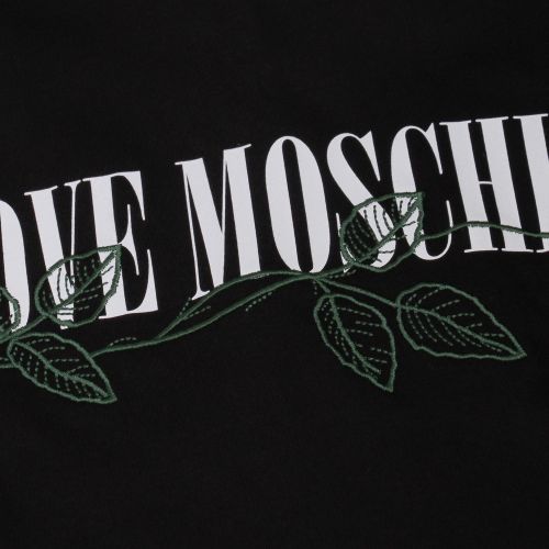 Mens Black Logo Rose Regular Fit S/s T Shirt 39401 by Love Moschino from Hurleys