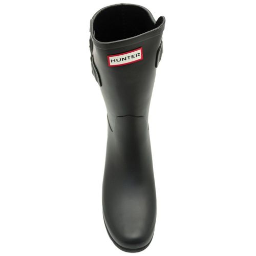 Womens Black Original Refined Back Strap Short Wellington Boots 68148 by Hunter from Hurleys