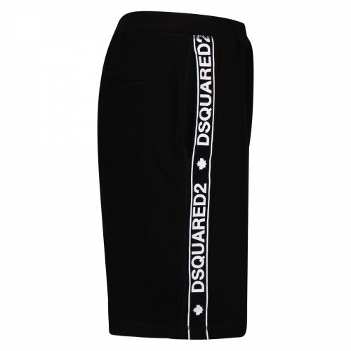Mens Black Taped Sweat Shorts 41374 by Dsquared2 from Hurleys