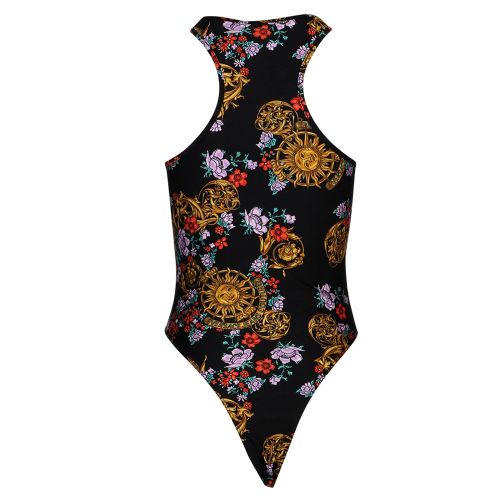 Womens Black/Poppy Sunflower Garland Bodysuit 102904 by Versace Jeans Couture from Hurleys