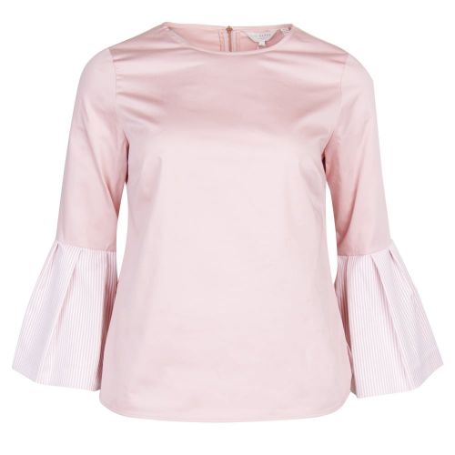 Womens Dusky Pink Jesieh Stripe Bell Sleeve Top 27915 by Ted Baker from Hurleys