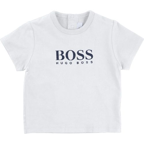 Baby White Logo S/s T Shirt 13243 by BOSS from Hurleys