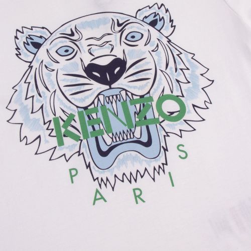 Boys White/Blue Tiger S/s T Shirt 75744 by Kenzo from Hurleys