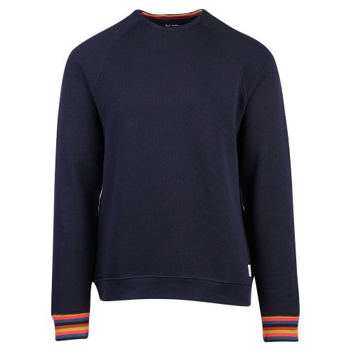 Mens Dark Blue Lounge Stripe Cuff Sweat Top 107929 by PS Paul Smith from Hurleys