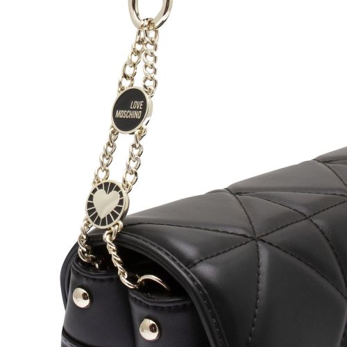 Womens Black Quilted Shoulder Bag 79528 by Love Moschino from Hurleys