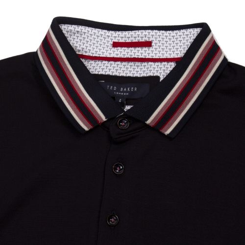 Mens Navy Teacups Stripe Collar S/s Polo Shirt 54987 by Ted Baker from Hurleys
