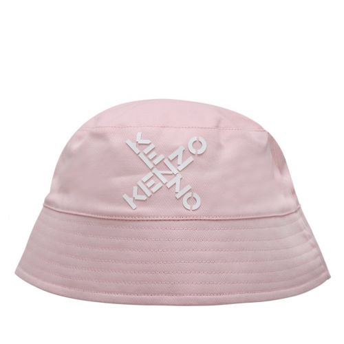 Girls Pink Logo Cross Bucket Hat 101821 by Kenzo from Hurleys