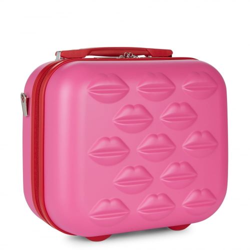 Womens Peony & Red Lips Vanity Case 19350 by Lulu Guinness from Hurleys