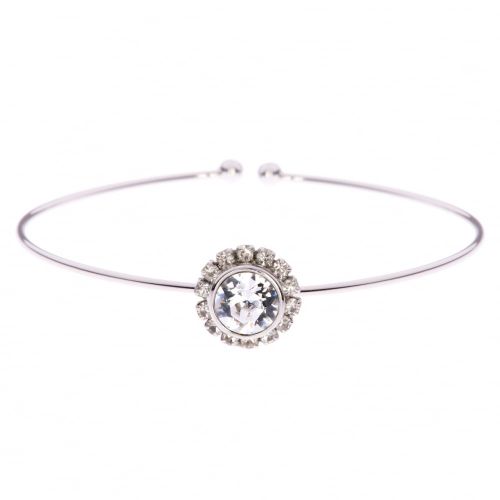 Womens Silver & Clear Crystal Sappelle Fine Cuff Bracelet 33145 by Ted Baker from Hurleys