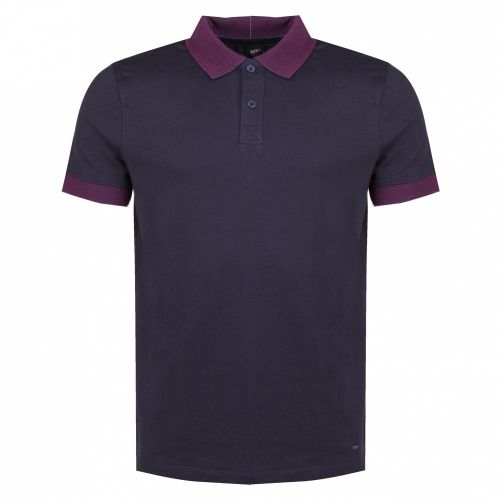 Casual Mens Dark Blue Pmesh S/s Polo Shirt 34430 by BOSS from Hurleys
