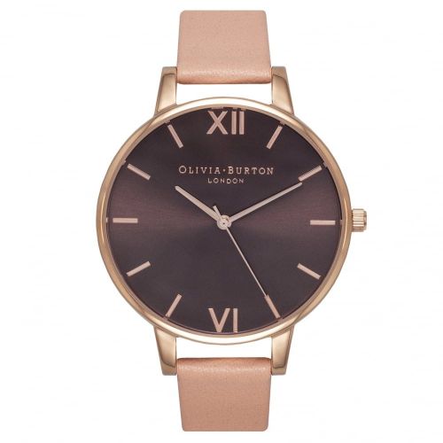 Womens Dusty Pink & Rose Gold Big Dial Watch 35401 by Olivia Burton from Hurleys