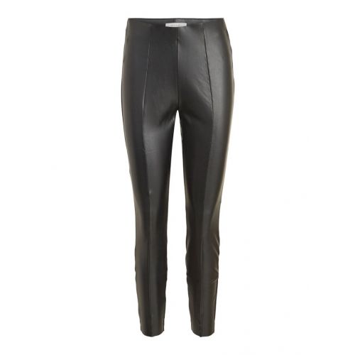 Womens Black Vibarb Coated High Waisted 7/8 Pants 106696 by Vila from Hurleys
