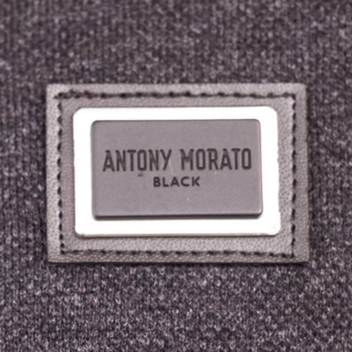Mens Dark Grey Melange Black Label Pique Hooded Sweat Top 65194 by Antony Morato from Hurleys