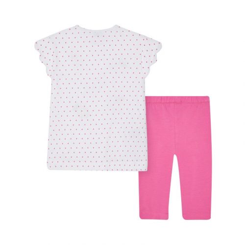 Girls White/Pink Fruit Top & Leggings Set 82916 by Mayoral from Hurleys