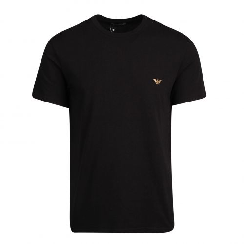 Mens Black/Bronze Small Eagle S/s T Shirt 79595 by Emporio Armani Bodywear from Hurleys
