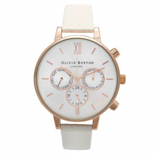 Womens Mink & Rose Gold Chrono Detail Watch 16625 by Olivia Burton from Hurleys