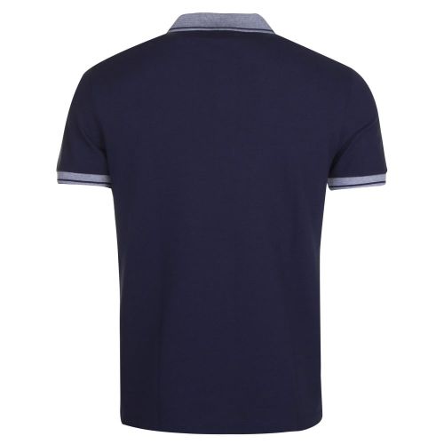 Mens Navy & White Contrast Collar Regular Fit S/s Polo Shirt 23278 by Lacoste from Hurleys