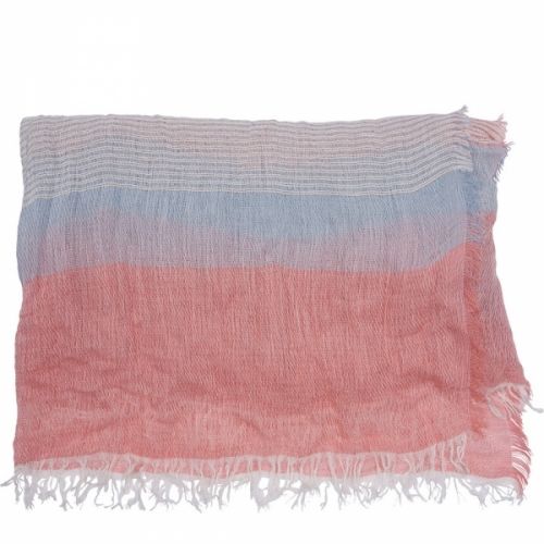 Womens Blue/Pink Whitmore Stripe Wrap Scarf 38722 by Barbour from Hurleys
