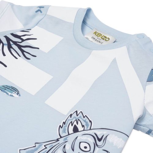 Baby Pale Blue Graphic S/s T Shirt 90244 by Kenzo from Hurleys