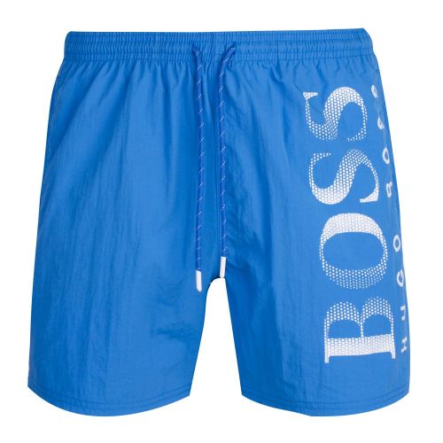 Mens Bright Blue Octopus Side Logo Swim Shorts 74464 by BOSS from Hurleys