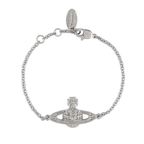 Womens Rhodium/Aurore Boreale Mini Bas Relief Chain Bracelet 90765 by Vivienne Westwood from Hurleys