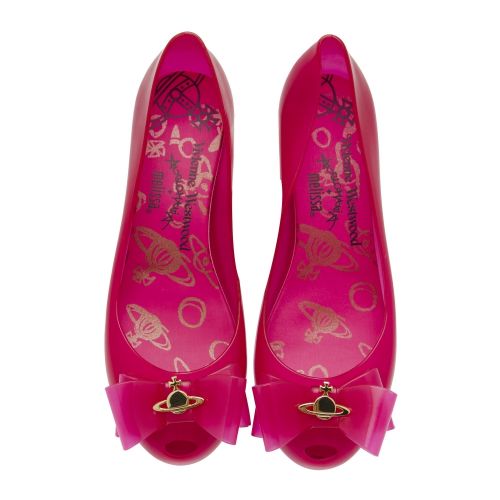 Vivienne Westwood Womens Pink Ultragirl 22 Bow Shoes 44340 by Melissa from Hurleys
