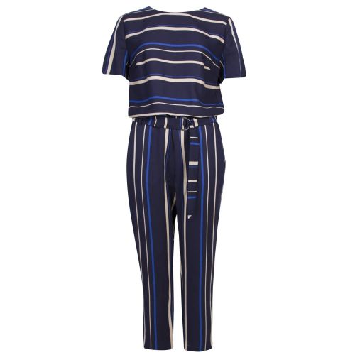 Casual Womens Dark Blue Asumy Stripe Jumpsuit 22223 by BOSS from Hurleys