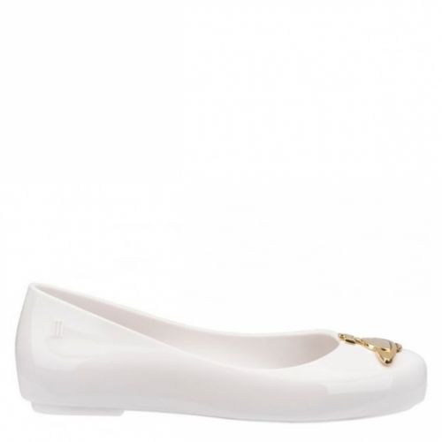 Vivienne Westwood Kids White Orb Space Love Dolly Shoes (10-2) 21515 by Mini Melissa from Hurleys