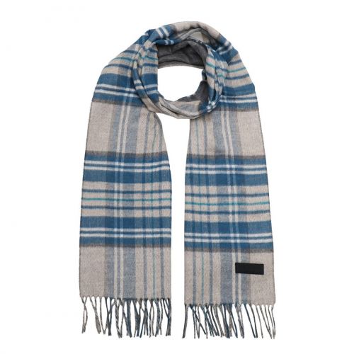 Mens Grey Laite Checked Scarf 96996 by Ted Baker from Hurleys