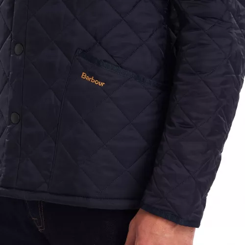 Mens Navy Heritage Liddesdale Quilted Jacket 75298 by Barbour from Hurleys