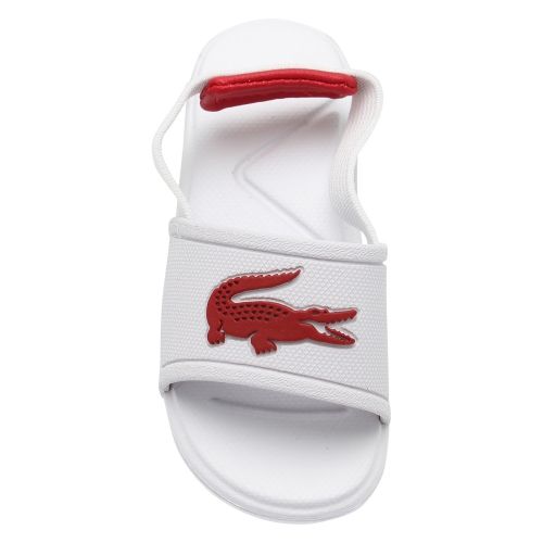 Infant White/Dark Pink L.30 Croc Slides (3-9) 55726 by Lacoste from Hurleys