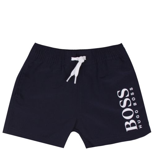 Toddler Navy Branded Swim Shorts 38358 by BOSS from Hurleys