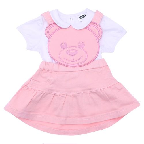Baby Sugar Rose Toy Dungaree Dress 105544 by Moschino from Hurleys