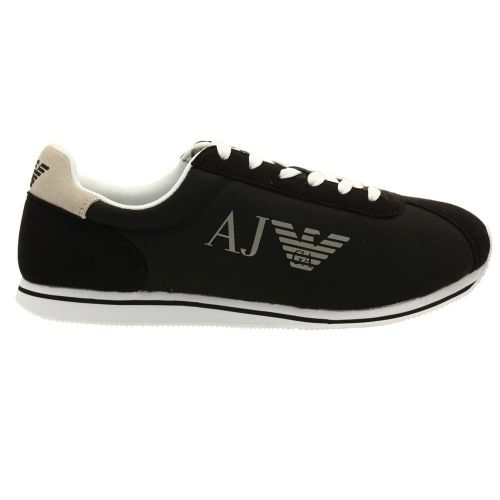 Mens Black Logo Trainers 27262 by Armani Jeans from Hurleys