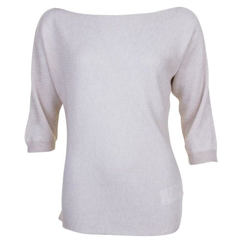 Womens Beige Ribbed Knitted Jumper 69789 by Armani Jeans from Hurleys