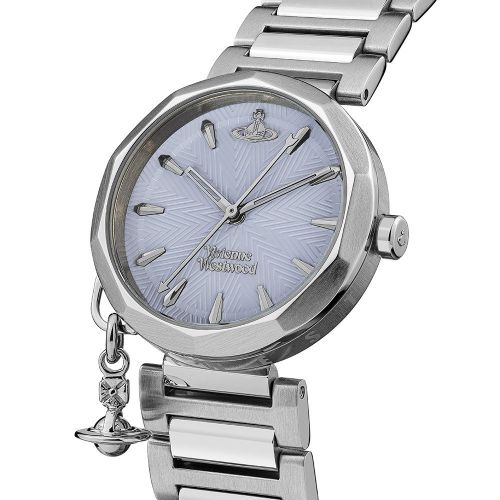 Womens Silver/Blue Poplar Bracelet Watch