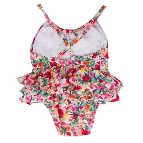 Infant Pink Floral Frill Swimsuit 40121 by Mayoral from Hurleys