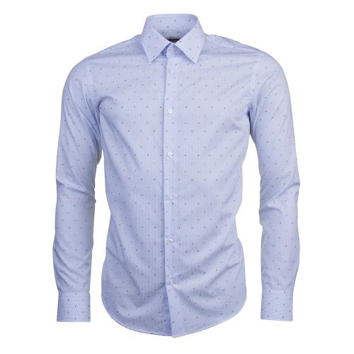 Mens Pastel Blue C-Enzo Regular Fit L/s shirt 6329 by HUGO from Hurleys