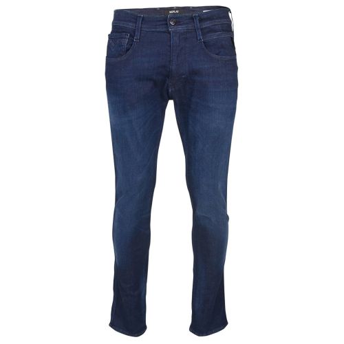 Mens Blue Anbass Hyperflex Slim Fit Jeans 72619 by Replay from Hurleys