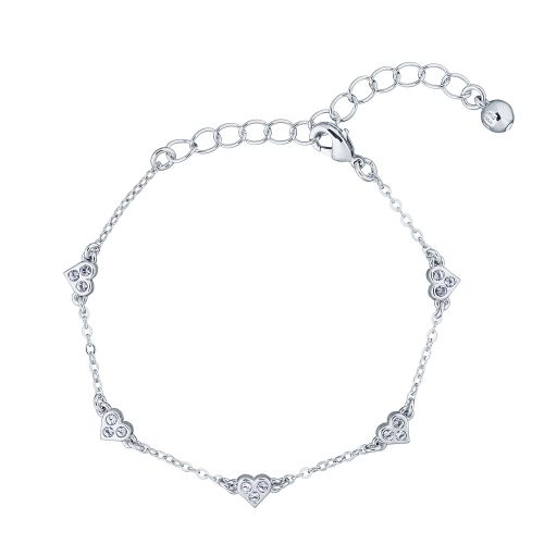 Womens Silver/Crystal Neleaha Nano Heart Bracelet 54402 by Ted Baker from Hurleys
