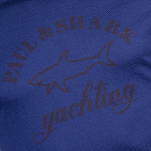 Paul & Shark Mens Bright Blue Tonal Logo Shark Fit S/s T Shirt 13694 by Paul And Shark from Hurleys