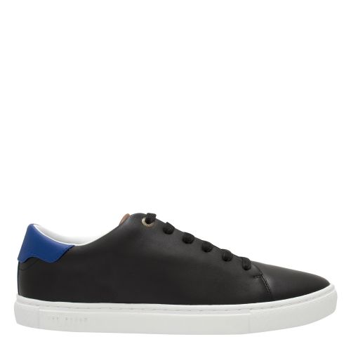 Mens Black Leepow Leather Trainers 52942 by Ted Baker from Hurleys