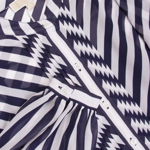 Womens True Navy Stripe Pleated Blouse 20281 by Michael Kors from Hurleys
