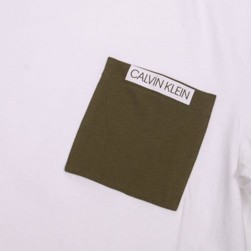 Calvin Klein Mens Bright White Contrast Pocket S/s T Shirt 74755 by Calvin Klein from Hurleys