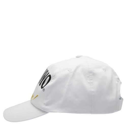 Girls White Couture Logo Cap 36141 by Moschino from Hurleys