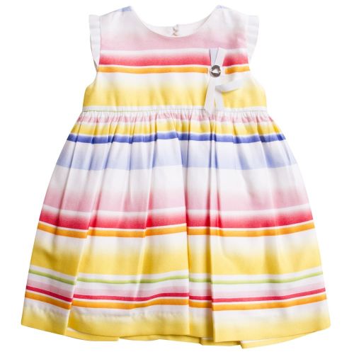 Girls Yellow Striped Dress 22550 by Mayoral from Hurleys