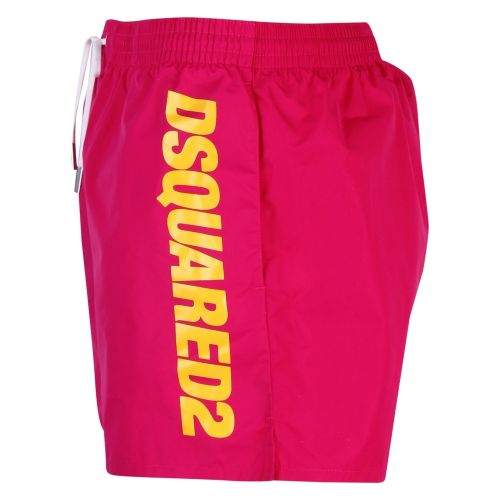 Mens Pink Branded Leg Swim Shorts 59247 by Dsquared2 from Hurleys