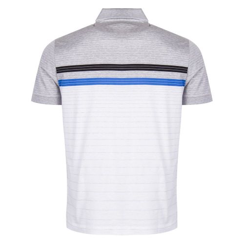 Athleisure Mens White Paddy 3 Fine Stripe Reg S/s Polo Shirt 26675 by BOSS from Hurleys