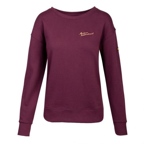 Womens Merlot Chequer Overlayer Sweat Top 97305 by Barbour International from Hurleys